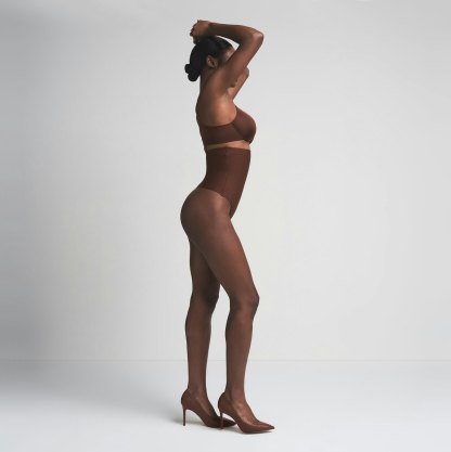 SKIMS BODY CORE SCULPT HIGH-WAISTED THONG - COCOA