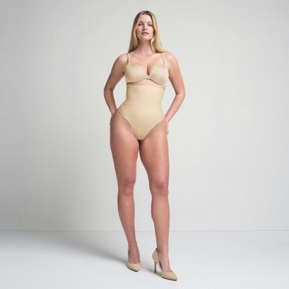 SKIMS BODY CORE SCULPT HIGH-WAISTED THONG - SAND