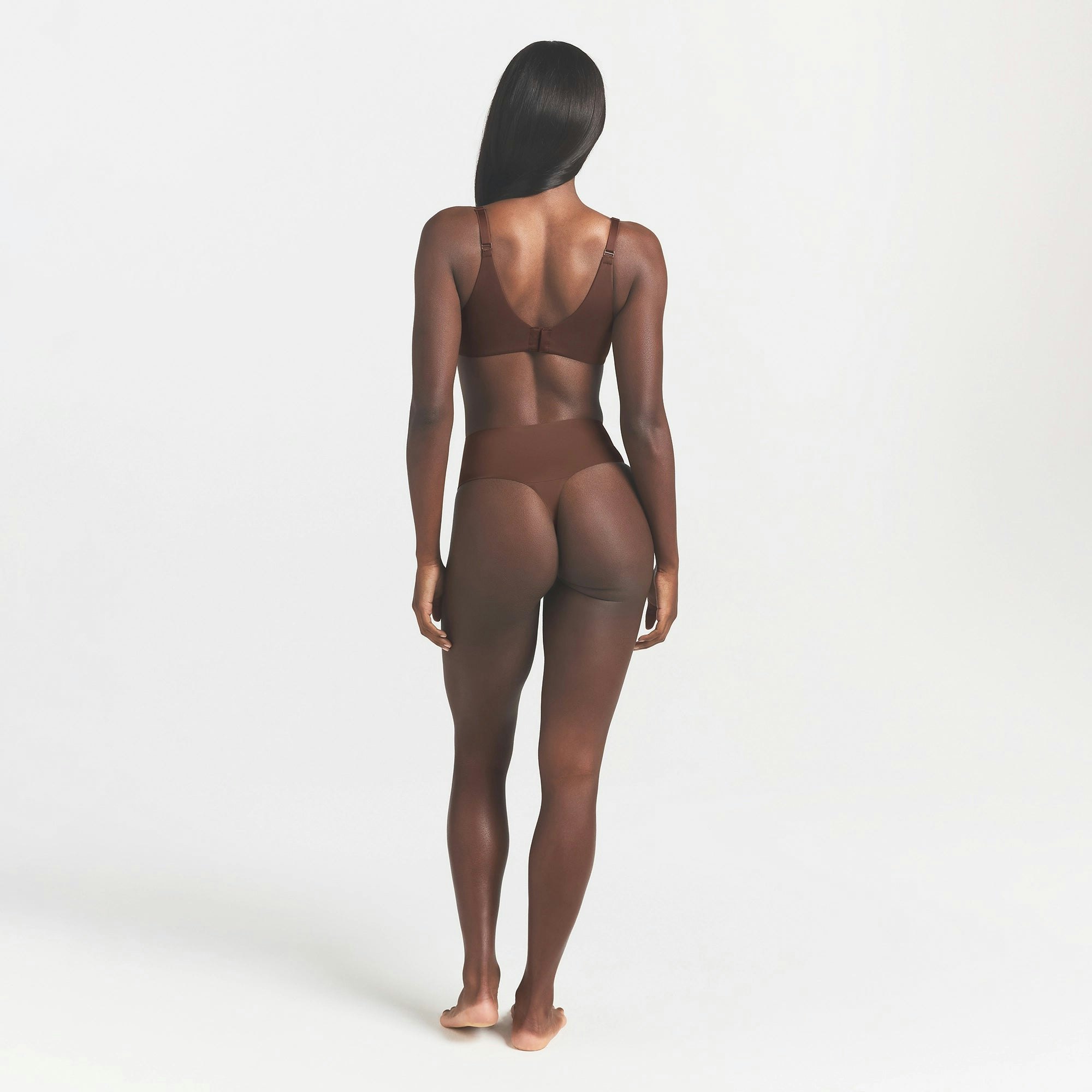 SMOOTHING INTIMATES HIGH-WAISTED THONG - COCOA