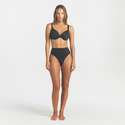 SMOOTHING INTIMATES HIGH-WAISTED THONG - ONYX