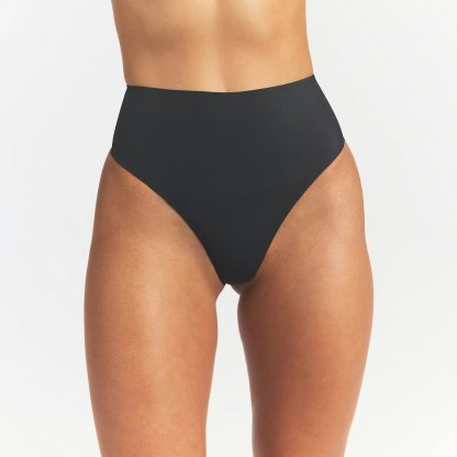 SMOOTHING INTIMATES HIGH-WAISTED THONG - ONYX