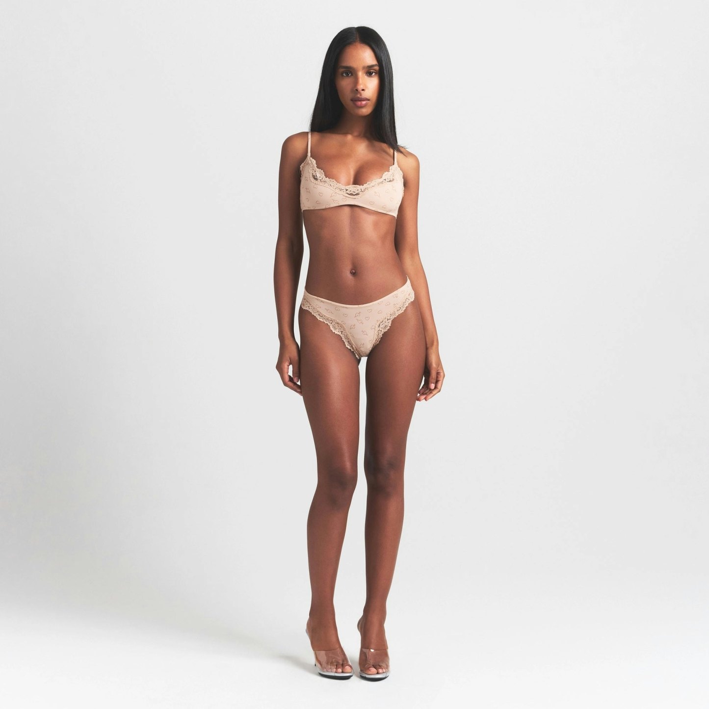 FITS EVERYBODY LACE TANGA - MICA SKETCHED HEARTS