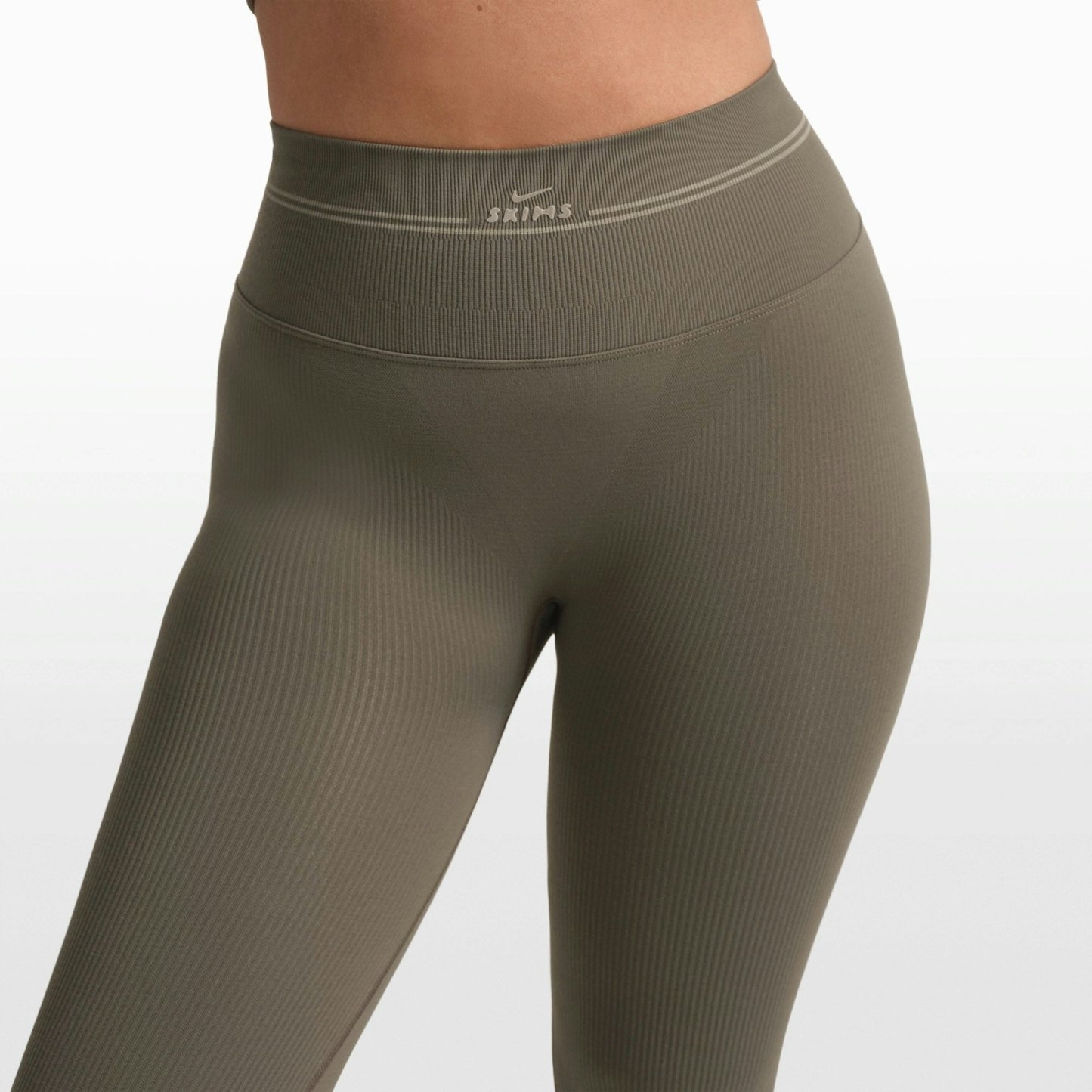 NikeSKIMS RIBBED SEAMLESS 26" LEGGING - DUSTY OAKMOSS - image 25