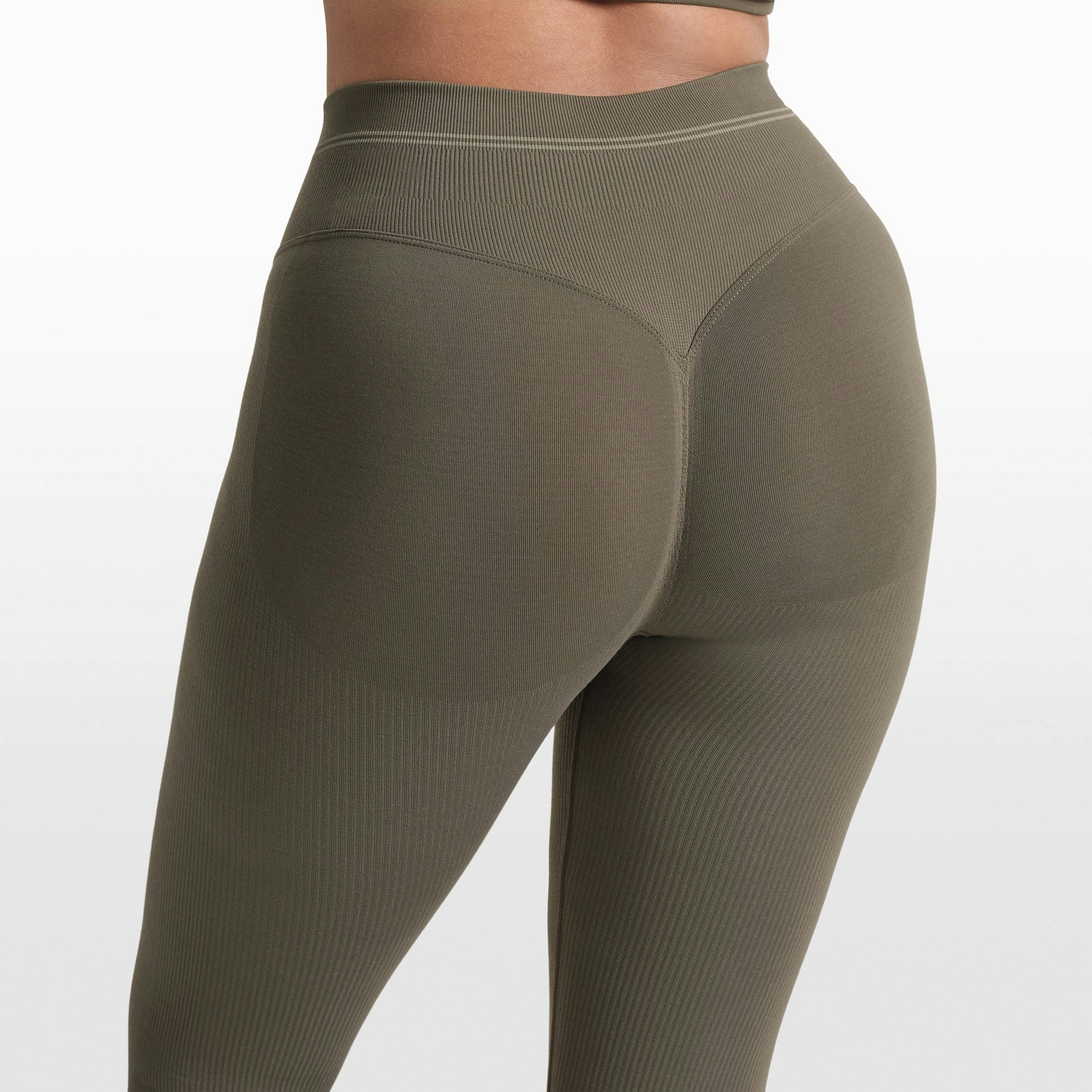 NikeSKIMS RIBBED SEAMLESS 26" LEGGING - DUSTY OAKMOSS - image 24