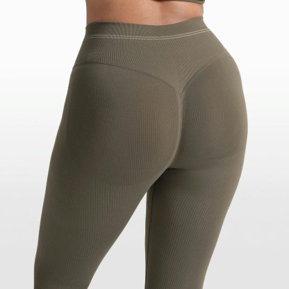 NikeSKIMS RIBBED SEAMLESS 26" LEGGING - DUSTY OAKMOSS - image 24