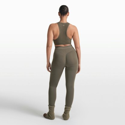 NikeSKIMS RIBBED SEAMLESS 26" LEGGING - DUSTY OAKMOSS - image 26