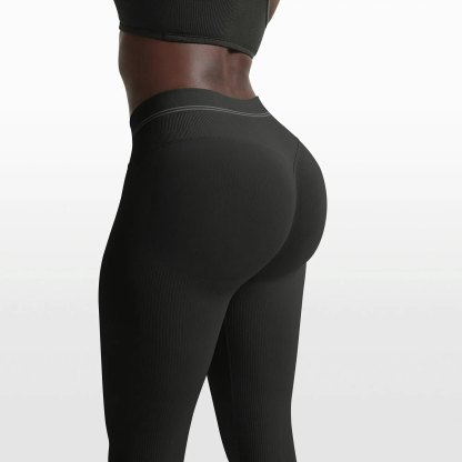 NikeSKIMS RIBBED SEAMLESS 26" LEGGING - OBSIDIAN - image 3