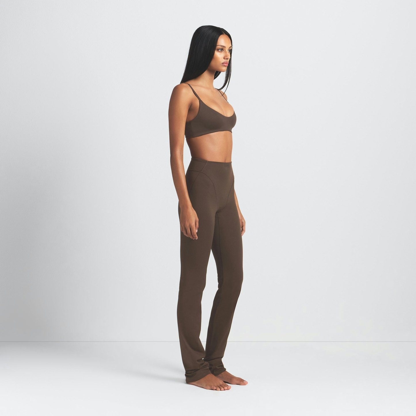 NikeSKIMS MATTE V-LINE 39" STRAIGHT LEGGING - DARK SEPIA - image 8