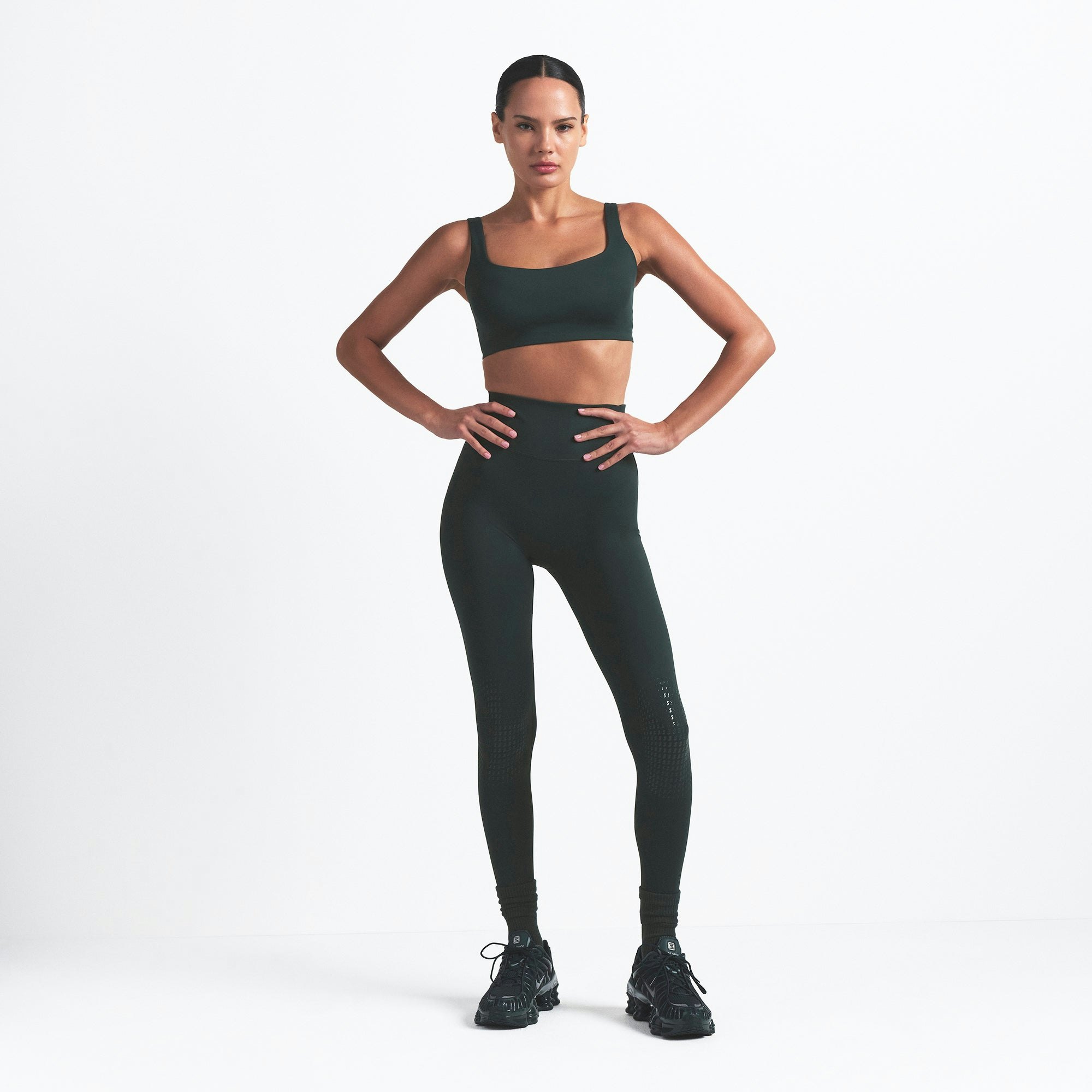 NikeSKIMS MATTE KNEE GRIP 26" LEGGING - DARK TEAL - image 22