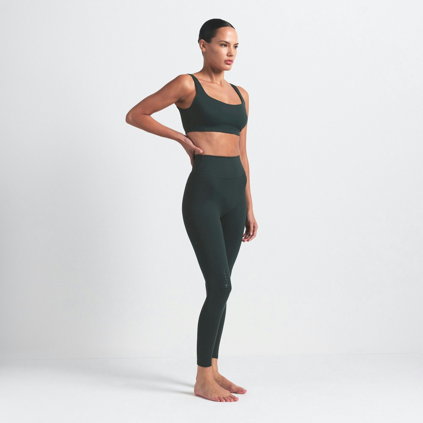 NikeSKIMS MATTE KNEE GRIP 26" LEGGING - DARK TEAL - image 25