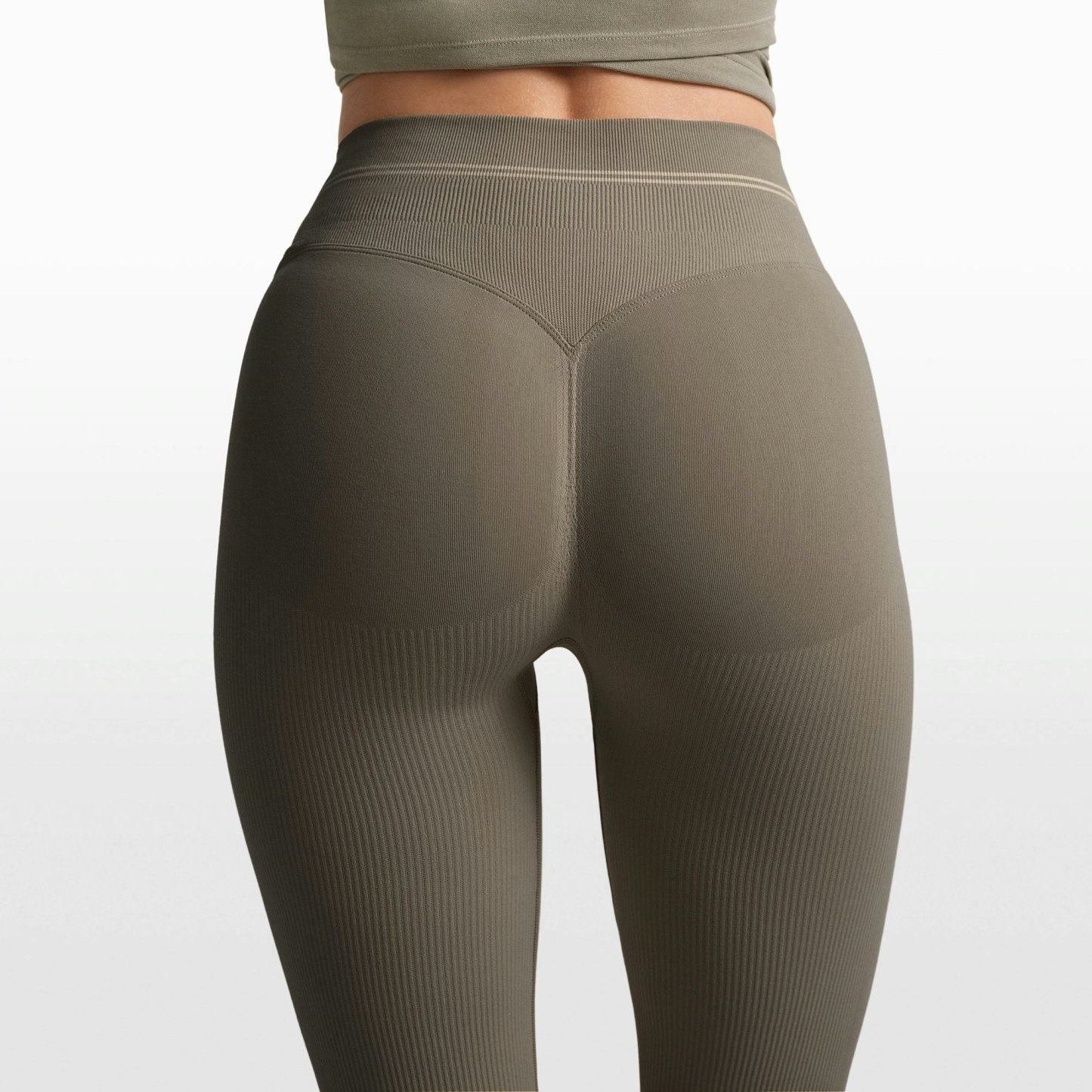 NikeSKIMS RIBBED SEAMLESS 34" STRAIGHT LEGGING - DUSTY OAKMOSS - image 24