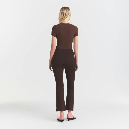 THE ESSENTIAL COLLECTION HIGH-WAISTED CROPPED KICK FLARE PANT - ESPRESSO - image 10