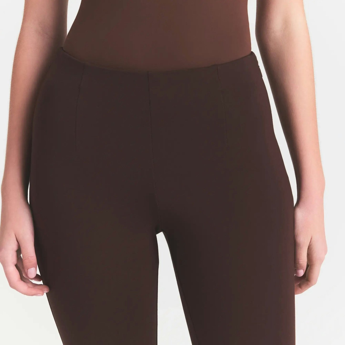THE ESSENTIAL COLLECTION HIGH-WAISTED CROPPED KICK FLARE PANT - ESPRESSO - image 9