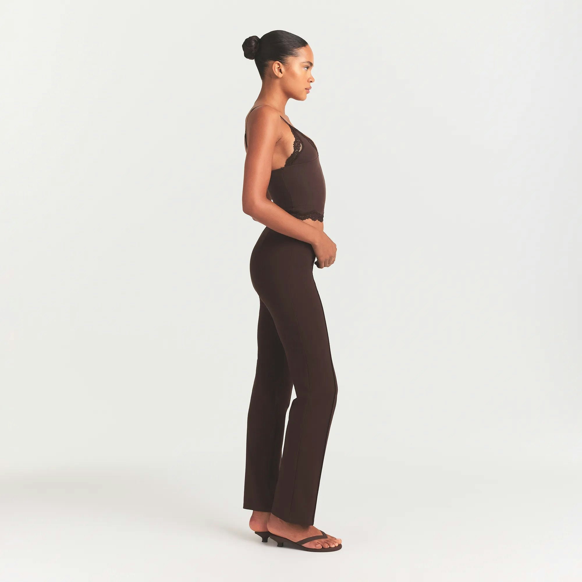 THE ESSENTIAL COLLECTION HIGH-WAISTED PINTUCK STRAIGHT LEG PANT - ESPRESSO - image 9