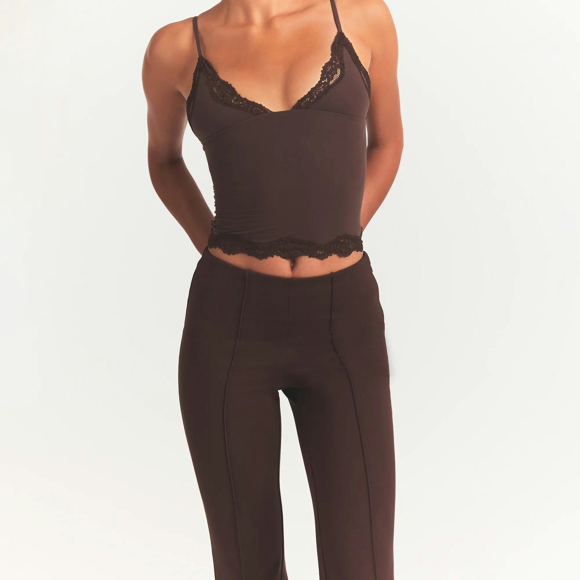 THE ESSENTIAL COLLECTION HIGH-WAISTED PINTUCK STRAIGHT LEG PANT - ESPRESSO - image 8