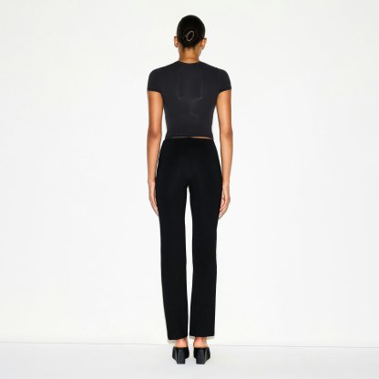 THE ESSENTIAL COLLECTION HIGH-WAISTED PINTUCK STRAIGHT LEG PANT - OBSIDIAN - image 4