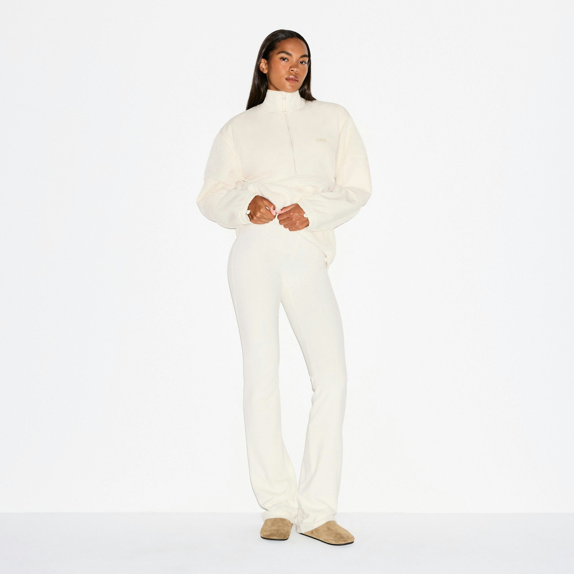OUTDOOR FLEECE PANT - ECRU - image 5