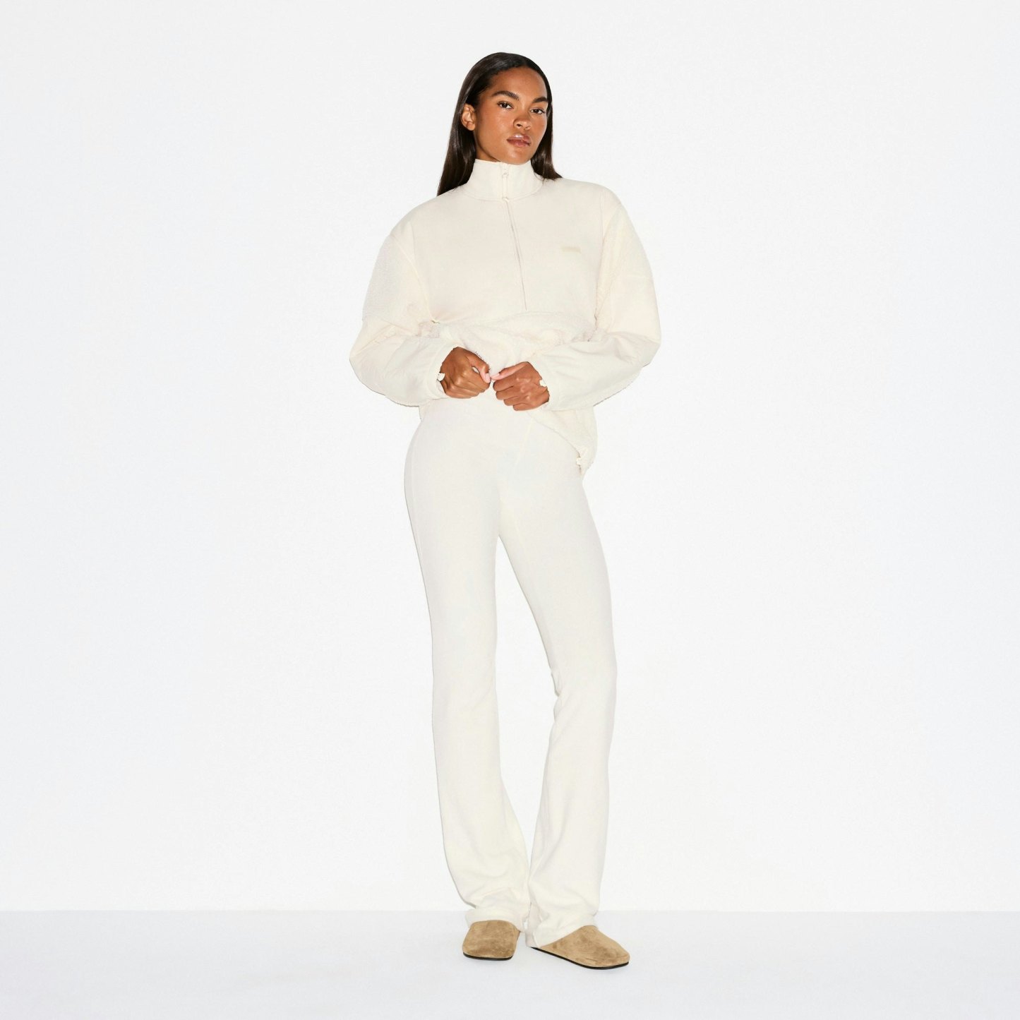 OUTDOOR FLEECE PANT - ECRU - image 5