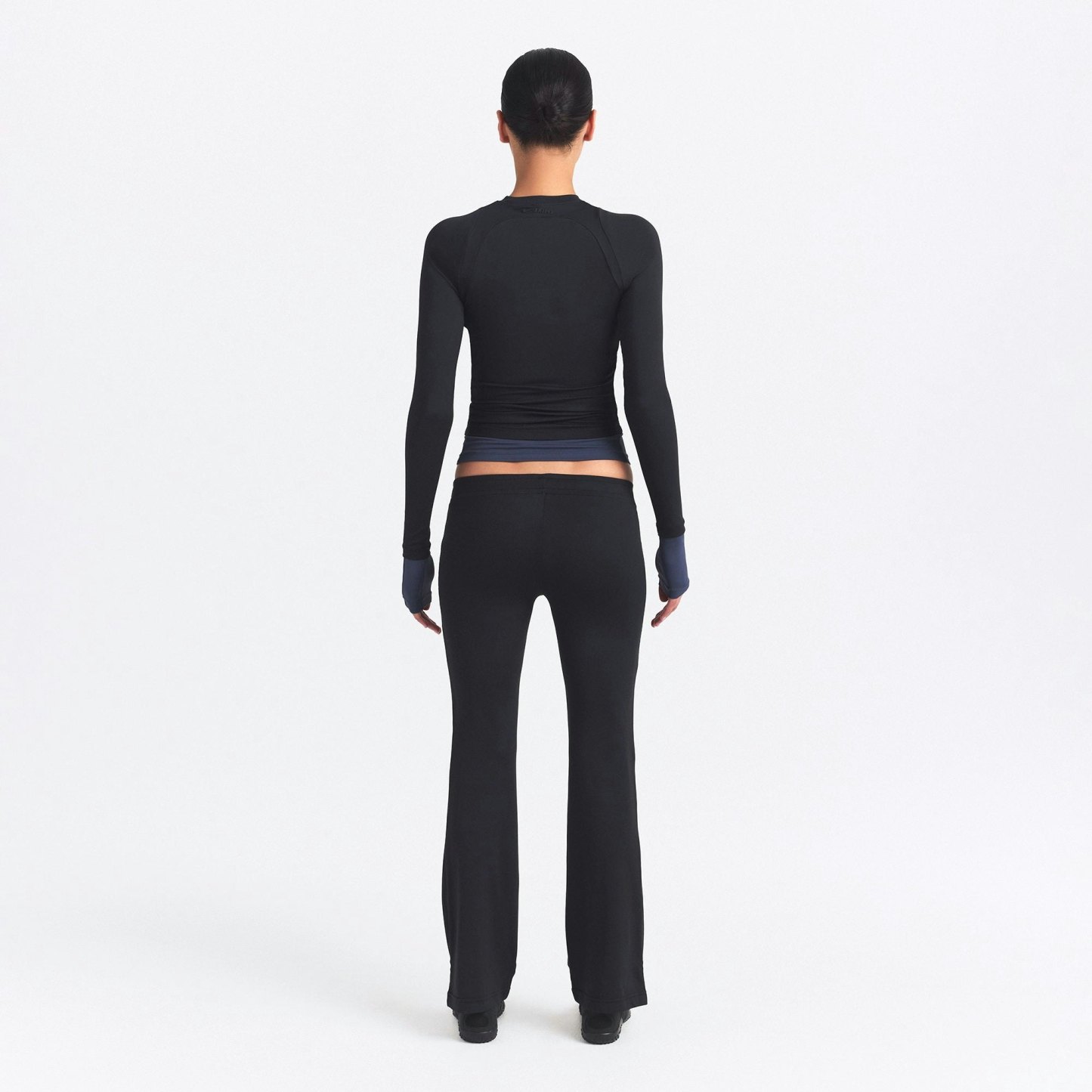 NikeSKIMS AIRY LOW RISE MINI FLARE PANT - OBSIDIAN - image 4