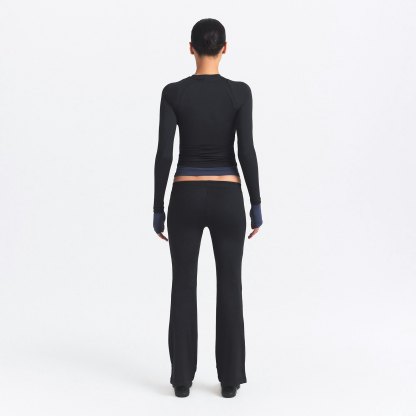 NikeSKIMS AIRY LOW RISE MINI FLARE PANT - OBSIDIAN - image 4