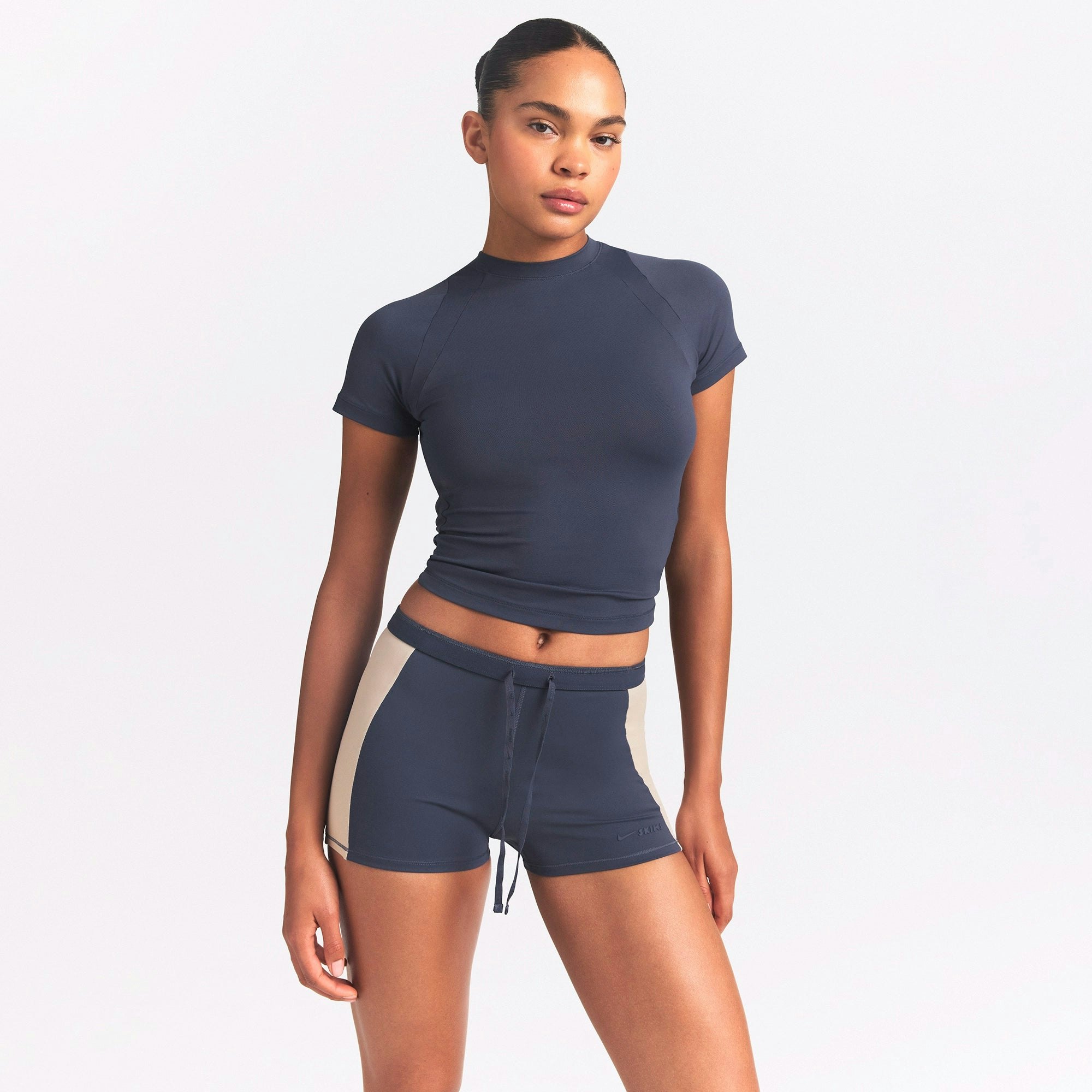 NikeSKIMS MATTE SHINE MIX 2" SHORT - DEEP ROYAL AND STONE - image 8