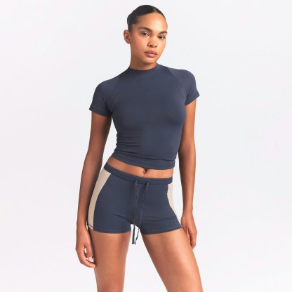 NikeSKIMS MATTE SHINE MIX 2" SHORT - DEEP ROYAL AND STONE - image 8