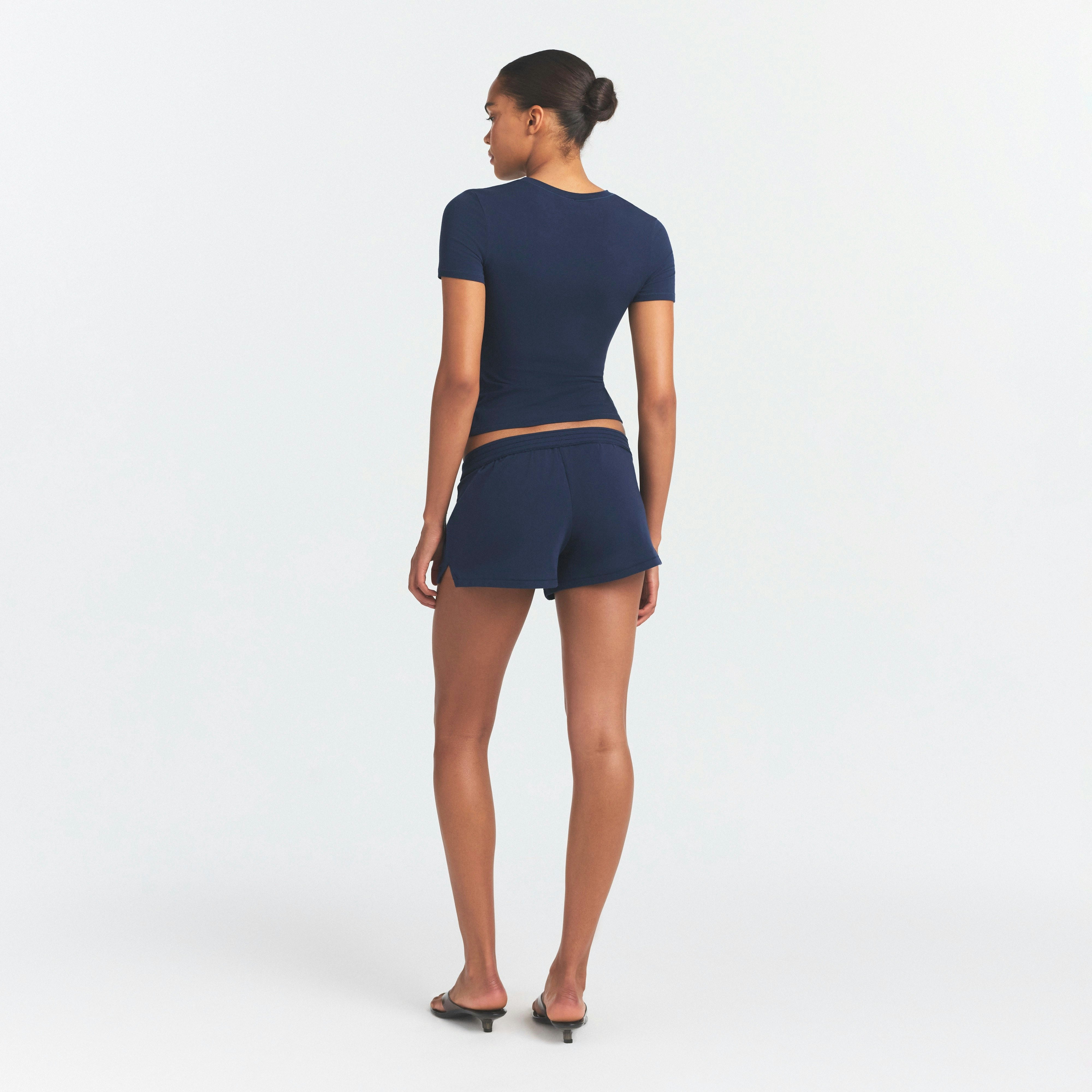 COTTON JERSEY LOOSE SHORT - NAVY - image 27