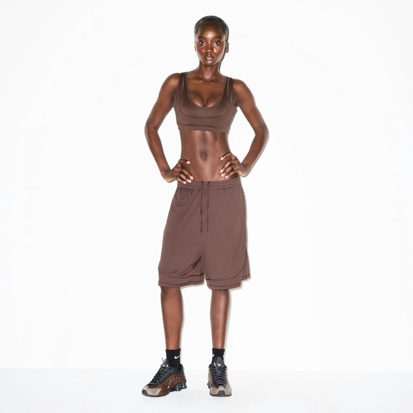 NikeSKIMS AIRY RELAXED SHORT - DARK SEPIA - image 9