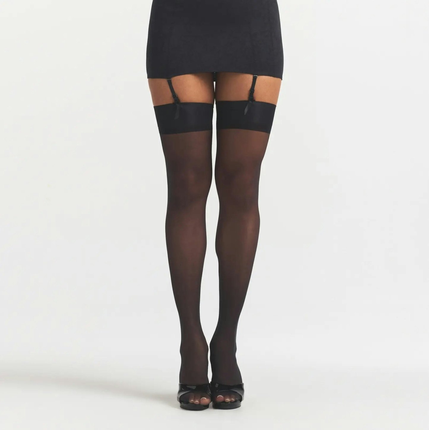 HOSIERY THIGH HIGH STOCKINGS - ONYX