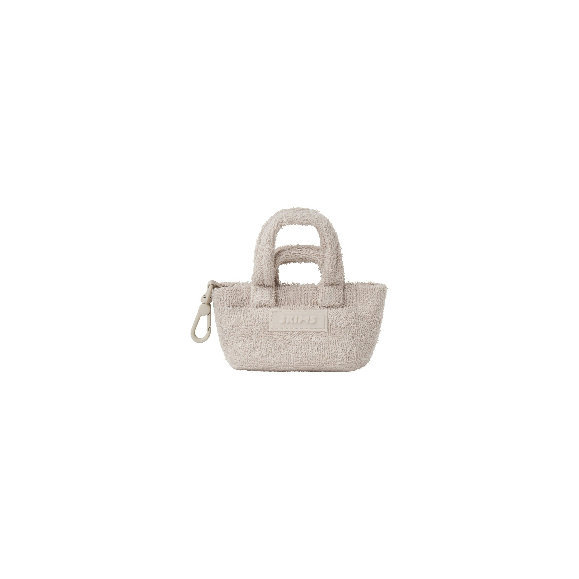 TERRY MICRO TOTE KEYCHAIN - STONE