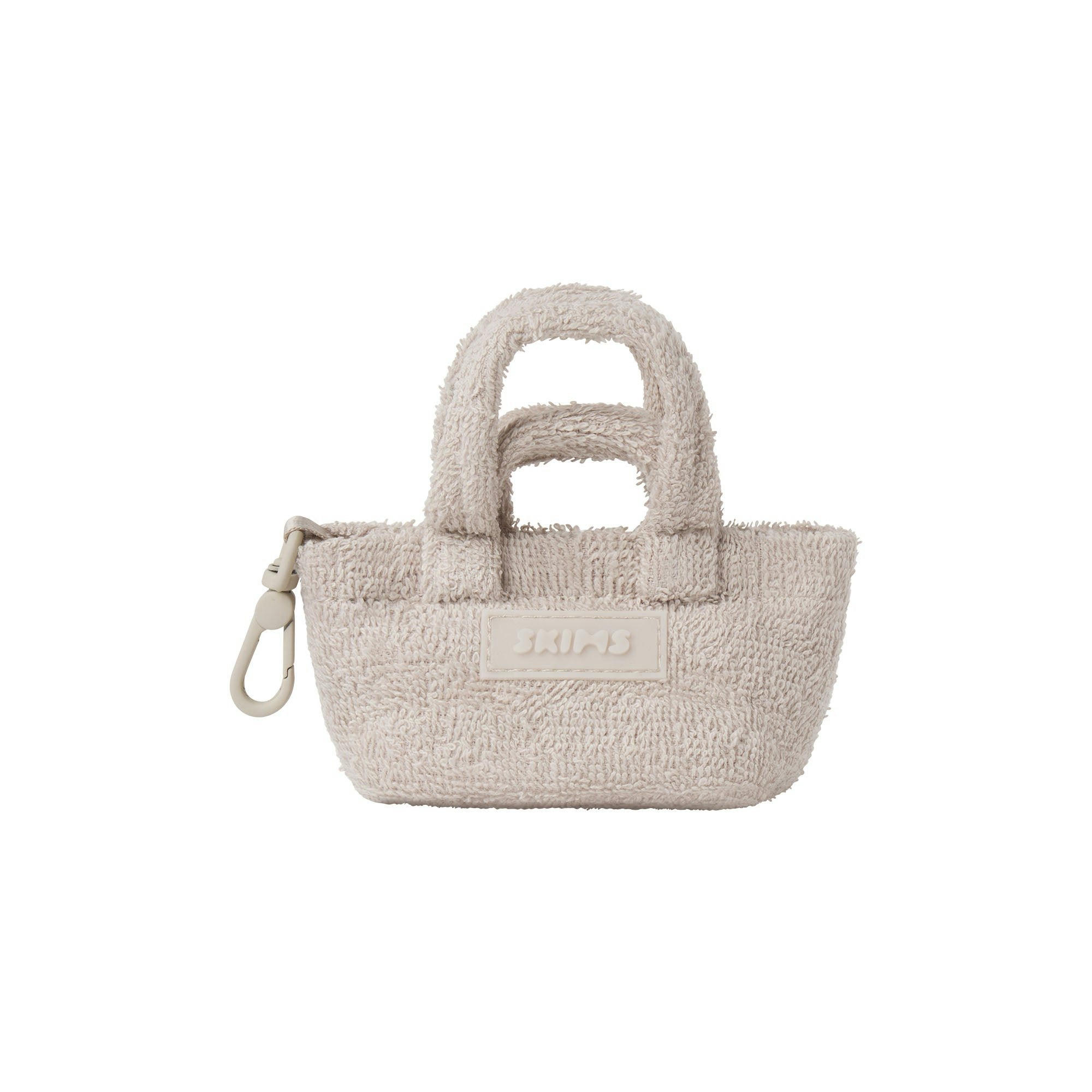 TERRY MICRO TOTE KEYCHAIN - STONE