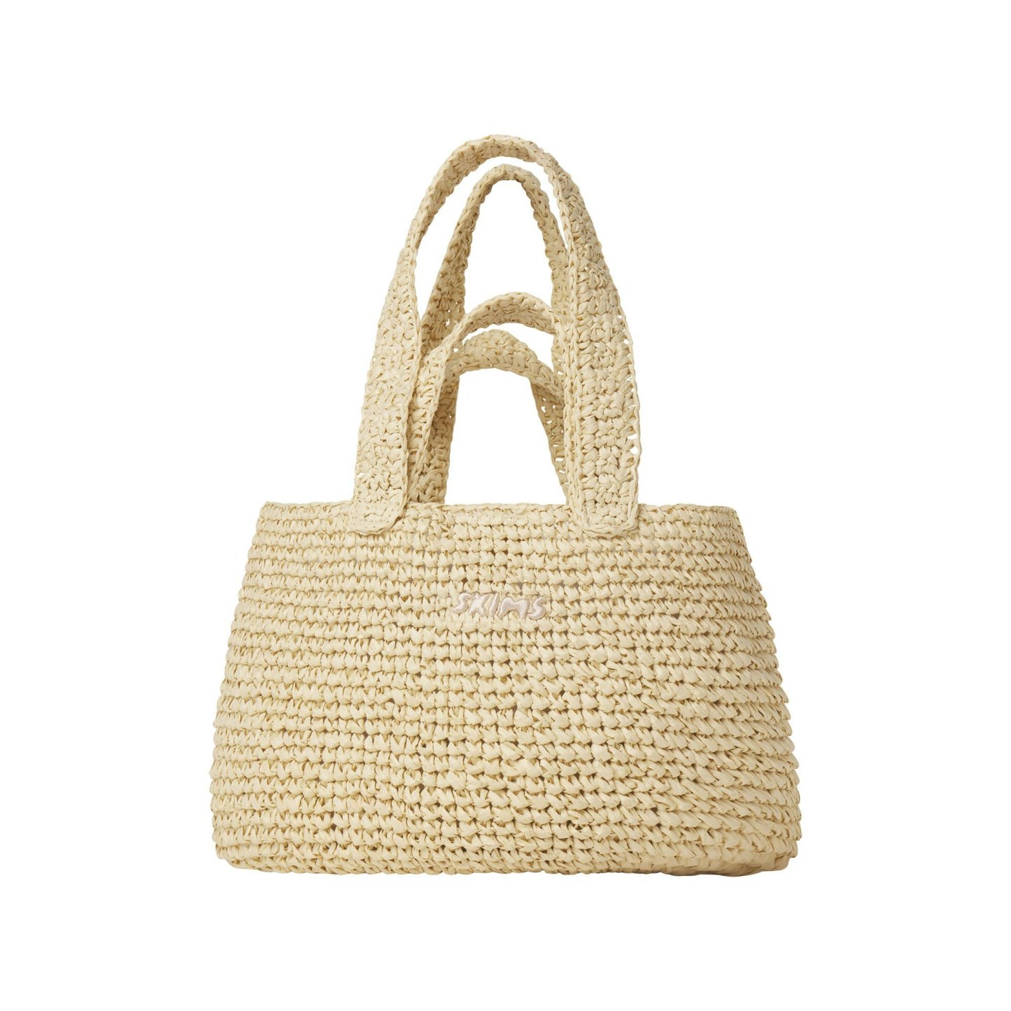 SKIMS ACCESSORIES RAFFIA MINI TOTE PAPER - NATURAL