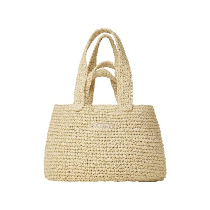 SKIMS ACCESSORIES RAFFIA MINI TOTE PAPER - NATURAL