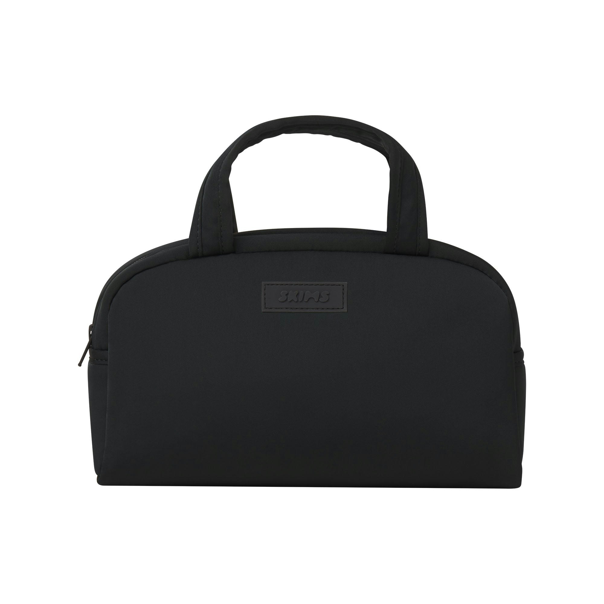 SKIMS ACCESSORIES SATIN MINI DUFFLE BAG - ONYX