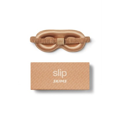 SLIP X SKIMS PURE SILK CONTOUR SLEEP MASK - CLAY