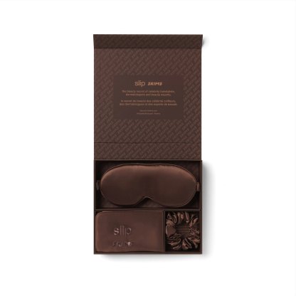 SLIP X SKIMS PURE SILK SIGNATURE GIFT SET - COCOA