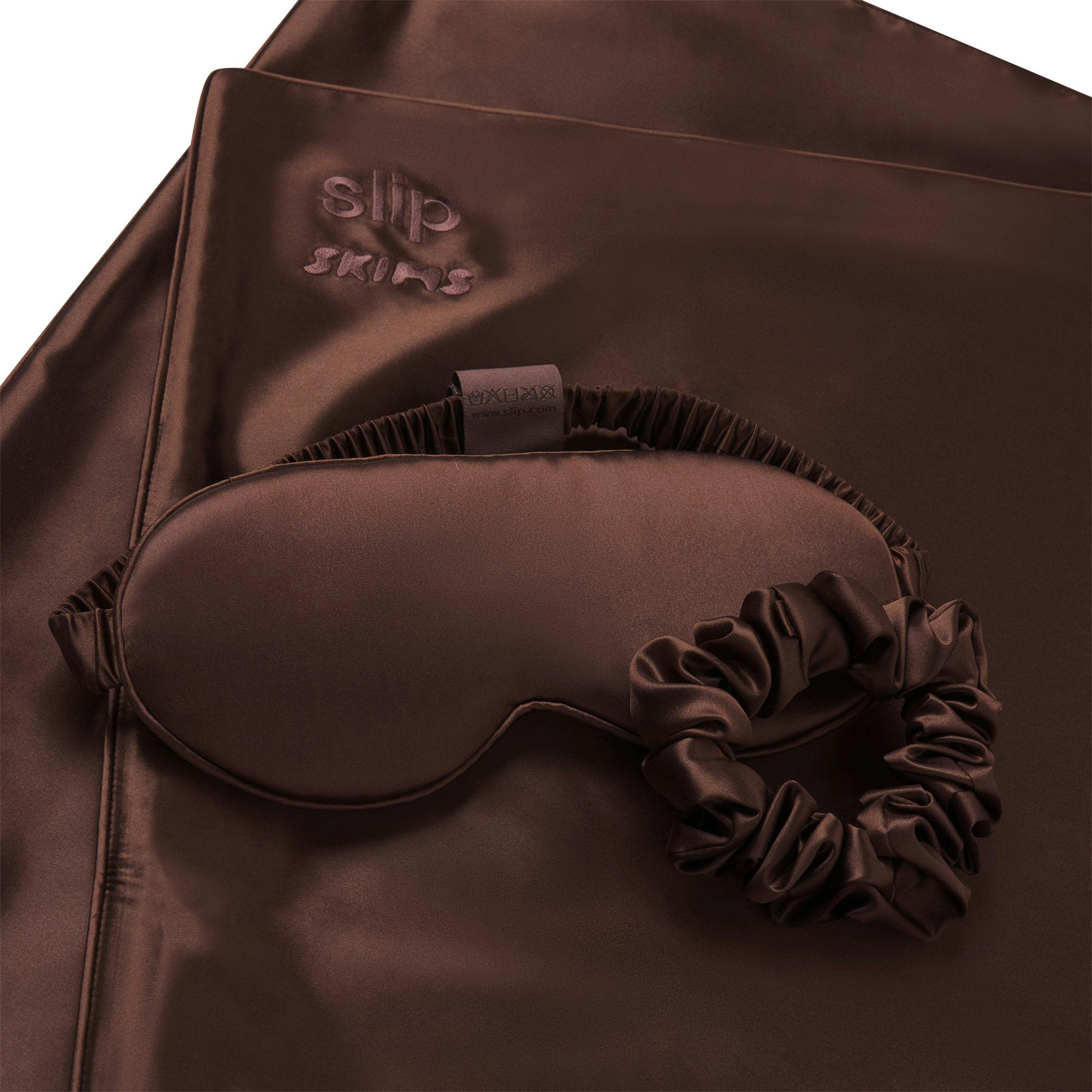 SLIP X SKIMS PURE SILK SIGNATURE GIFT SET - COCOA