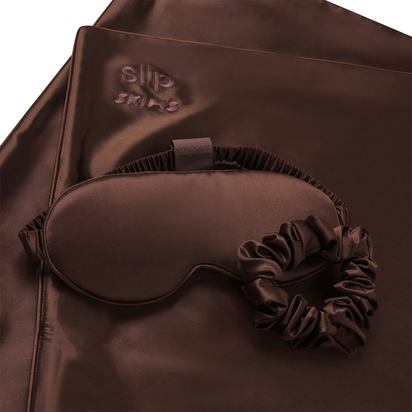 SLIP X SKIMS PURE SILK SIGNATURE GIFT SET - COCOA