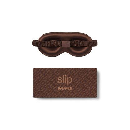 SLIP X SKIMS PURE SILK CONTOUR SLEEP MASK - COCOA