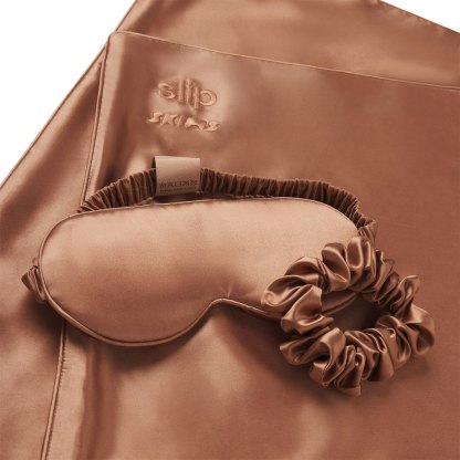 SLIP X SKIMS PURE SILK SIGNATURE GIFT SET - SIENNA