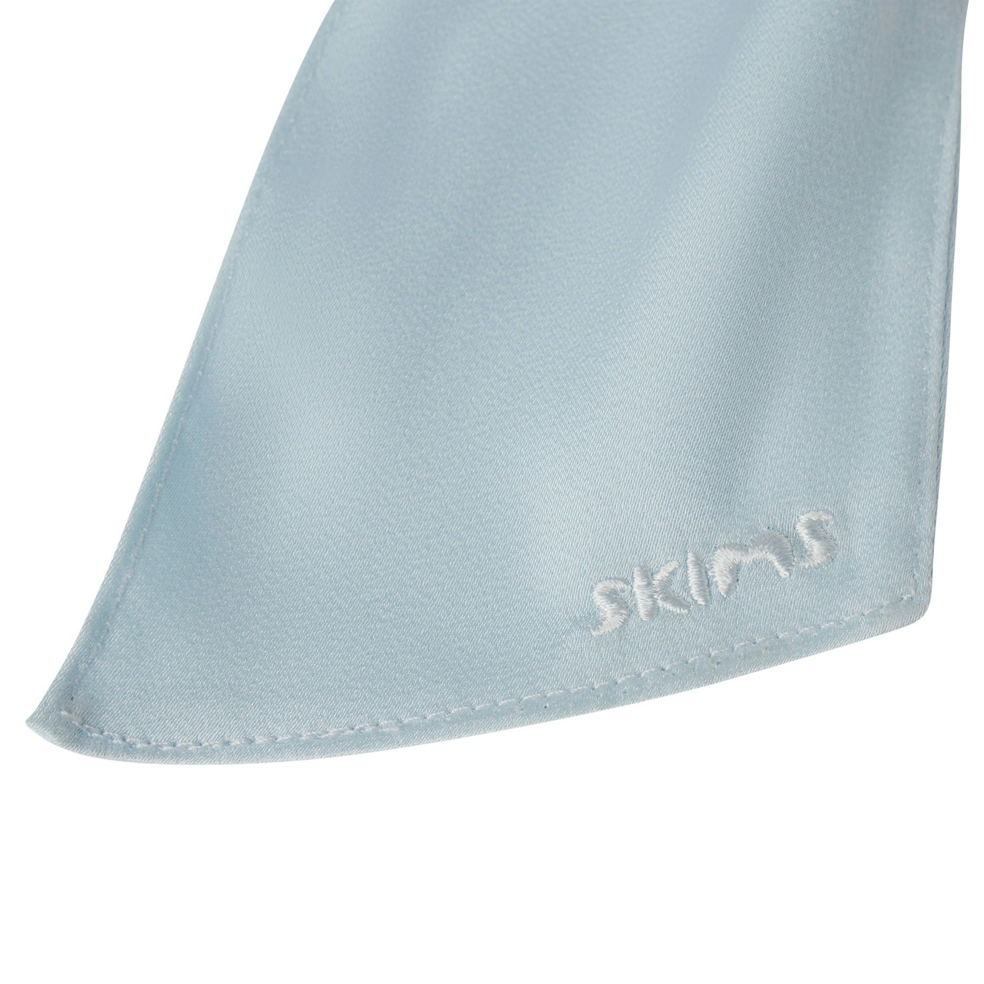 SATIN JUMBO BOW CLIP - BABY BLUE
