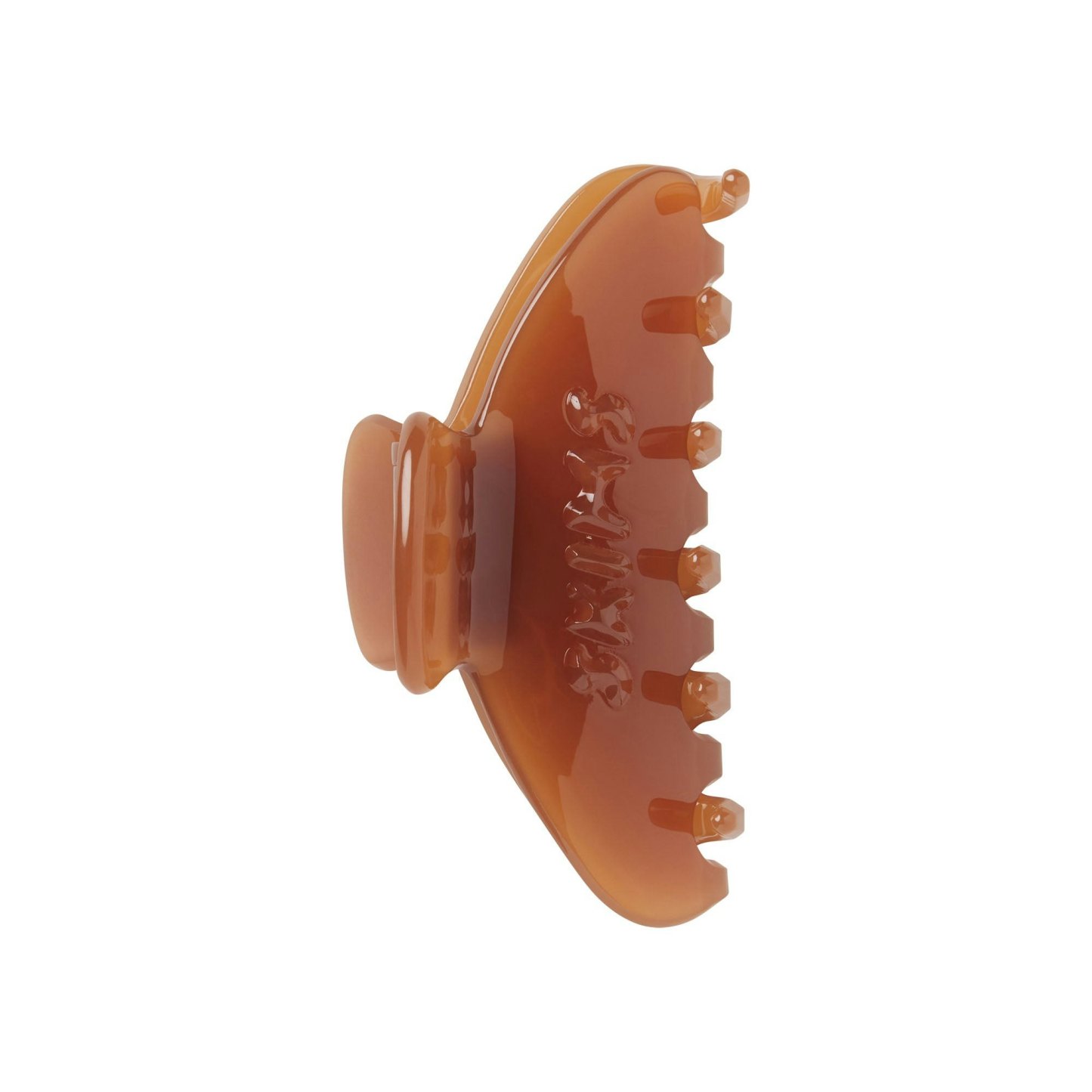 GETTING READY ACCESSORIES EMBOSSED LOGO MINI CLAW CLIP - ALMOND