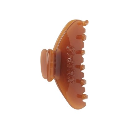 GETTING READY ACCESSORIES EMBOSSED LOGO MINI CLAW CLIP - ALMOND