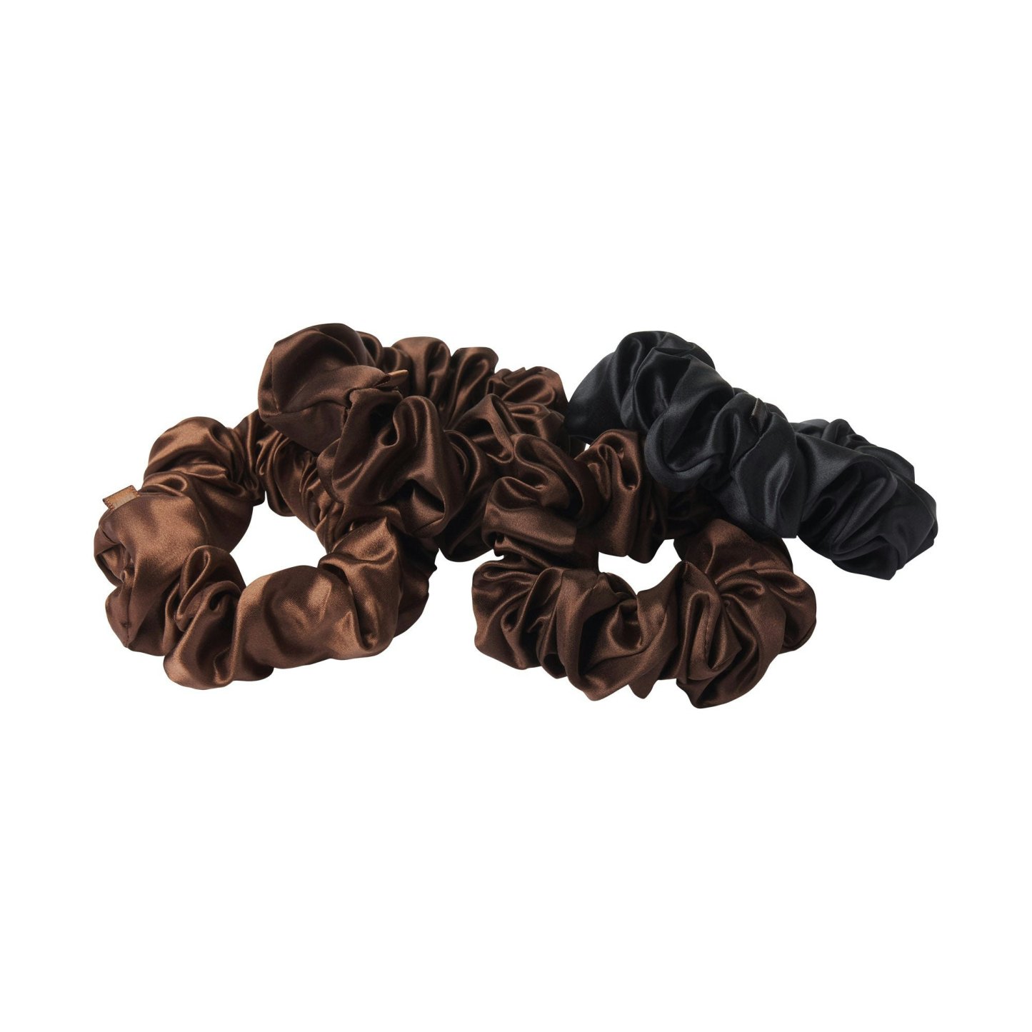 SLIP X SKIMS PURE SILK LARGE SCRUNCHIES 4-PACK - DEEP