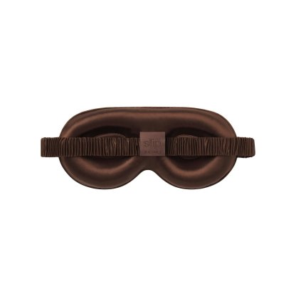 SLIP X SKIMS PURE SILK CONTOUR SLEEP MASK - COCOA