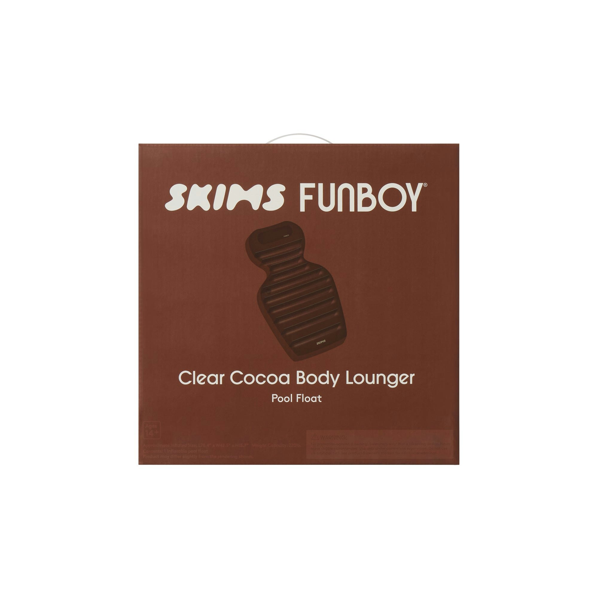 FUNBOY X SKIMS BODY LOUNGER POOL FLOAT - COCOA