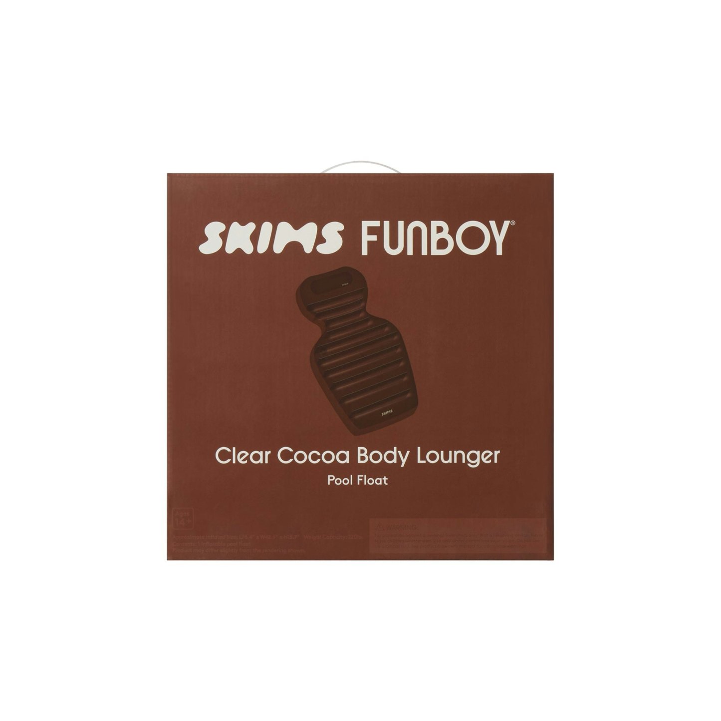 FUNBOY X SKIMS BODY LOUNGER POOL FLOAT - COCOA
