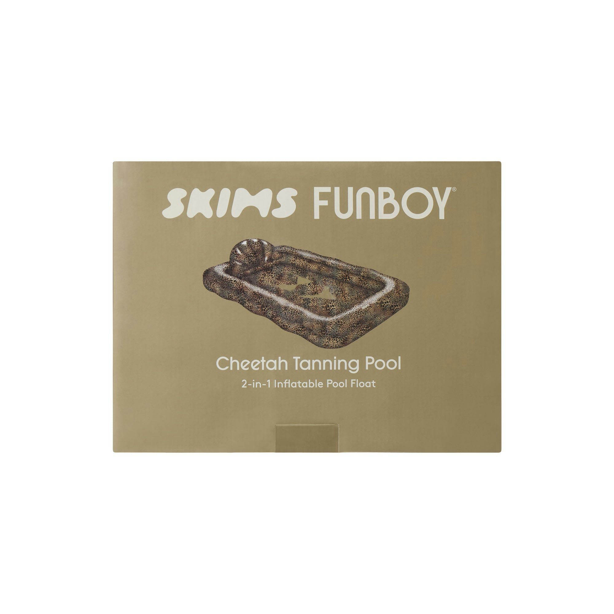 FUNBOY X SKIMS TANNING POOL LOUNGER - CHEETAH SKIN PRINT