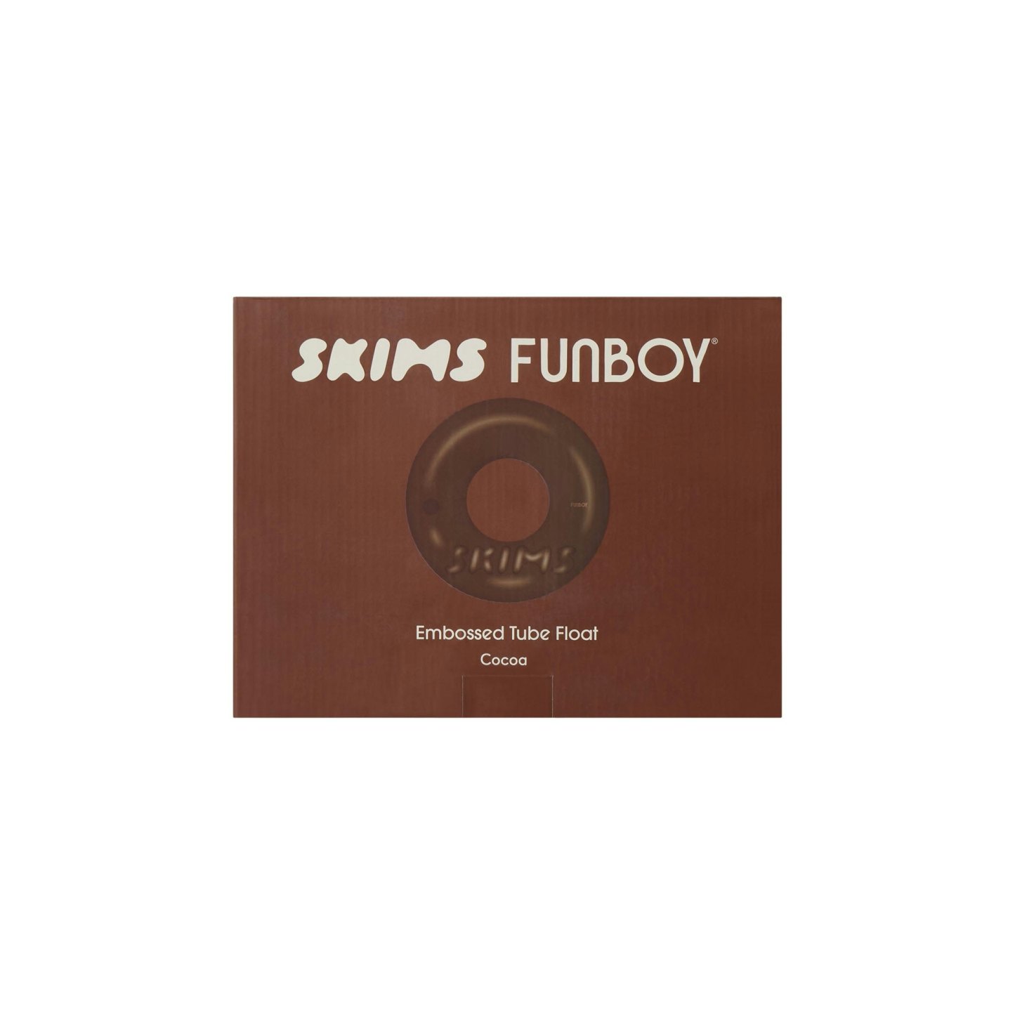 FUNBOY X SKIMS EMBOSSED TUBE FLOAT - COCOA