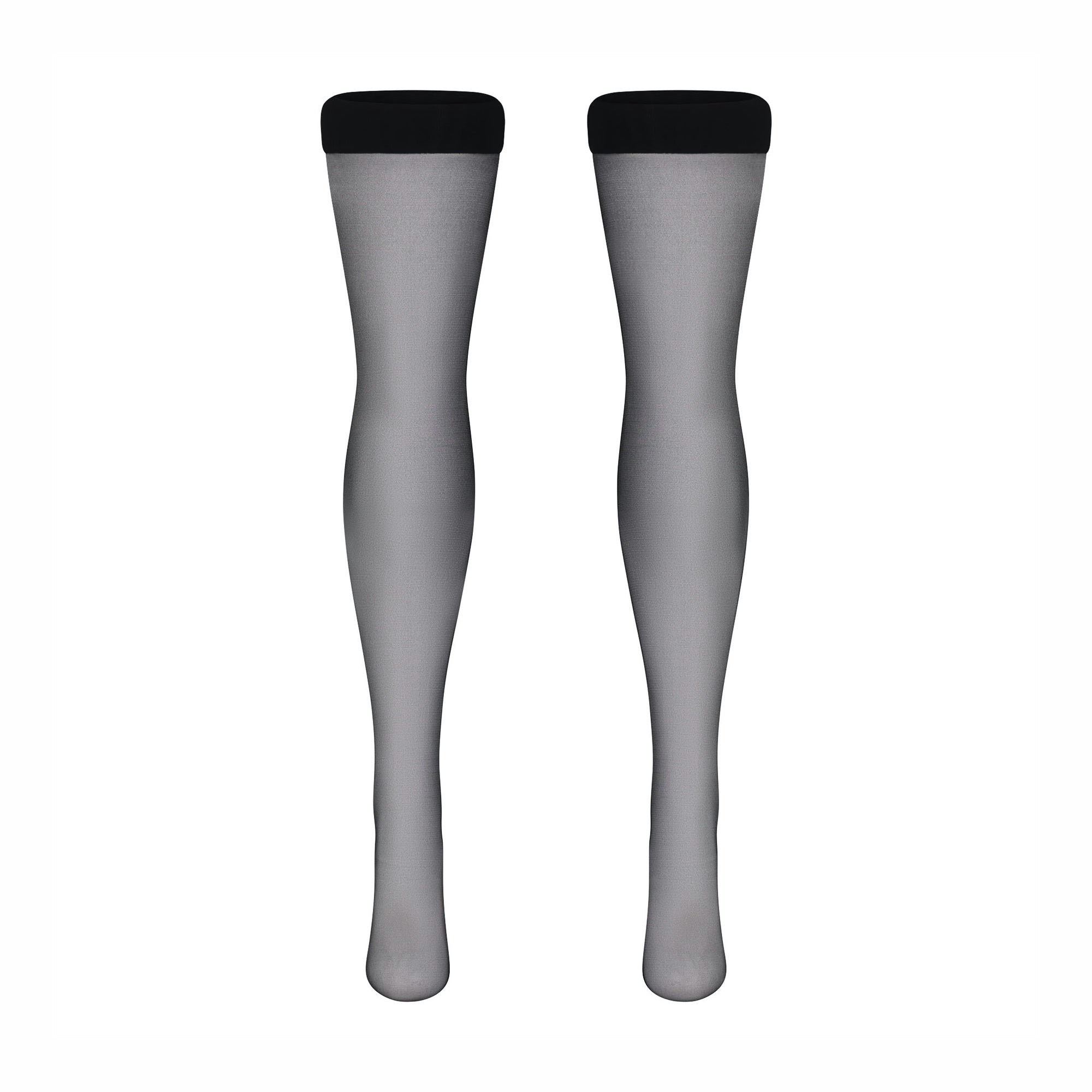 HOSIERY THIGH HIGH STOCKINGS - ONYX